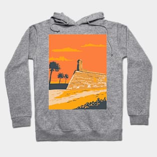 Fort Marion in St Augustine Florida USA WPA Poster Art Hoodie